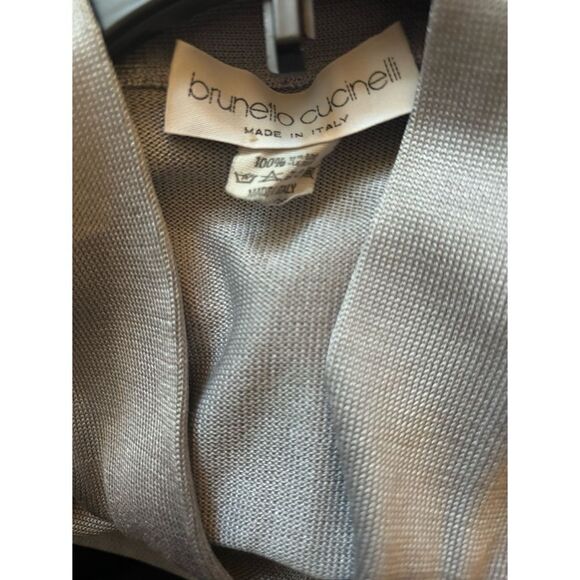 Brunelo Cucineli Silk Sleeveless long Cardigan Size S - Picture 5 of 5